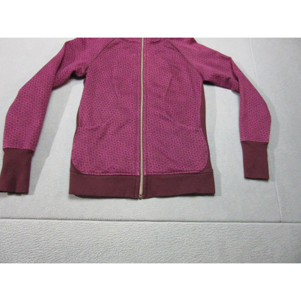 Lululemon Scuba Hoodie Womens 8 Purple Excellent Star Pixel Geometric III Zip - Picture 2 of 12
